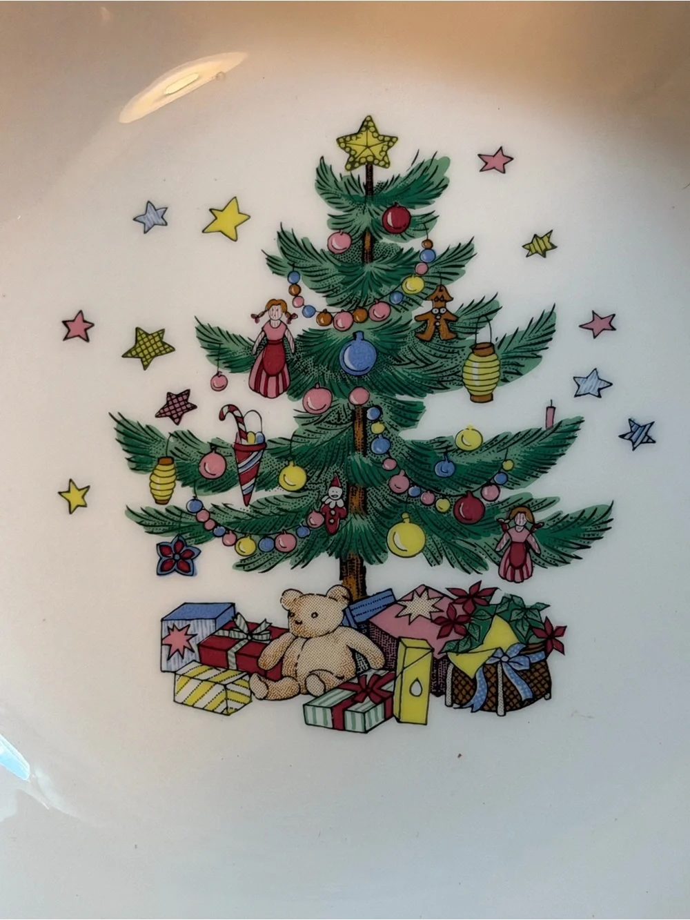 2 Vtg Nikko Happy Holidays Round Veg Serving Bowl w/ Lug Handles Christmas Decor